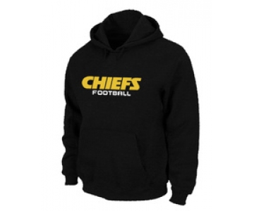 Kansas City Chiefs Authentic font Pullover Hoodie Black