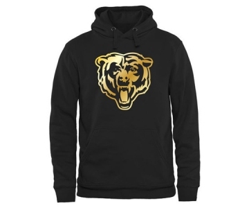 Mens Chicago Bears Pro Line Black Gold Collection Pullover Hoodie