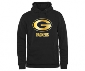 Mens Green Bay Packers Pro Line Black Gold Collection Pullover Hoodie