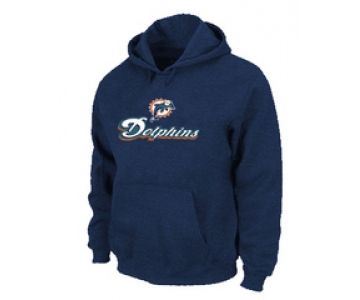 Miami Dolphins Authentic Logo Pullover Hoodie D.Blue