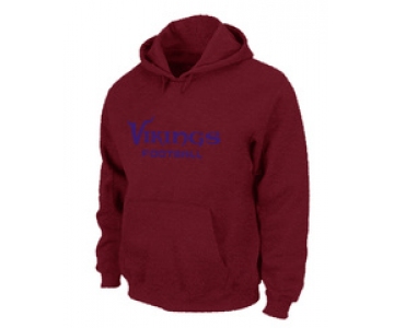 Minnesota Vikings Authentic font Pullover Hoodie Red
