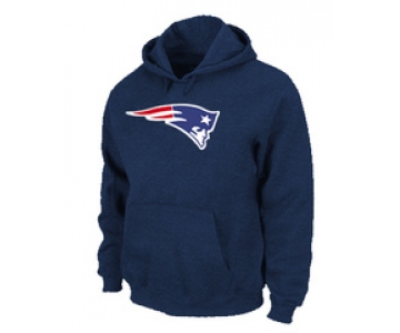 New England Patriots Logo Pullover Hoodie D.Blue