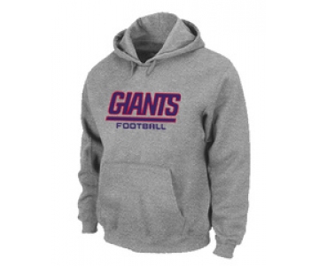 New York Giants Authentic font Pullover Hoodie Grey