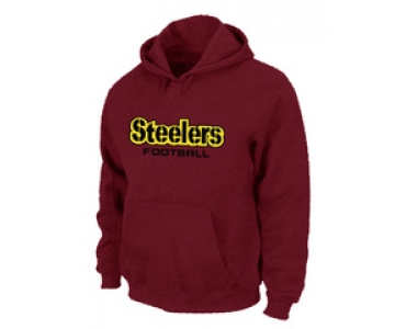 Pittsburgh Steelers Authentic font Pullover Hoodie Red