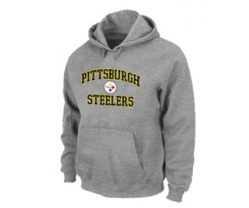 Pittsburgh Steelers Heart & Soul Pullover Hoodie Grey