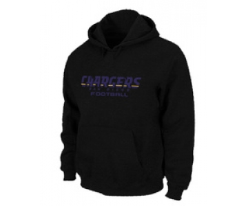 San Diego Charger Authentic font Pullover Hoodie Black