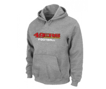 San Francisco 49ers Authentic font Pullover Hoodie Grey