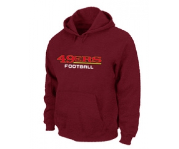 San Francisco 49ers Authentic font Pullover Hoodie Red