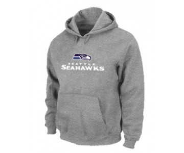Seattle Seahawks Authentic Logo Pullover Hoodie Grey