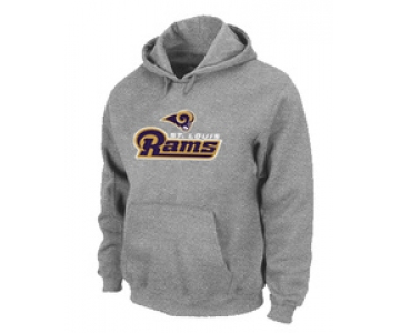 St. Louis Rams Authentic Logo Pullover Hoodie Grey