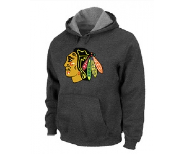 NHL Chicago Blackhawks Big & Tall Logo Pullover Hoodie D.Grey