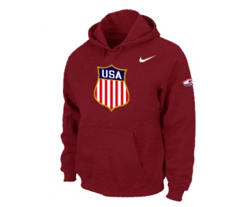 NHL winter Olympics USA Flag Pullover Hoodie red