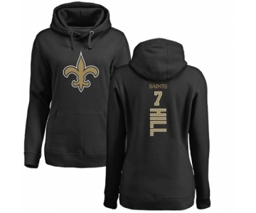 NFL Women's Nike New Orleans Saints #7 Taysom Hill Black Backer Pullover Hoodie