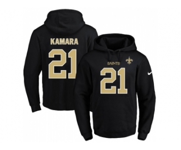 Nike New Orleans Saints #21 Alvin Kamara Black Name & Number Pullover NFL Hoodie