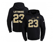 Nike New Orleans Saints #23 Marshon Lattimore Black Name & Number Pullover NFL Hoodie