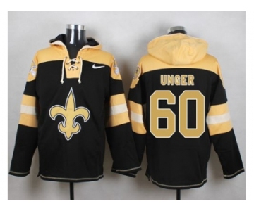 Nike New Orleans Saints #60 Max Unger Black Player Pullover Hoodie