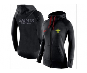 Women Nike New Orleans Saints Full-Zip Performance Hoodie Black