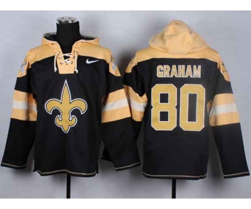 nike nfl jerseys new orleans saints #80 graham gold-black-1[pullover hooded sweatshirt]
