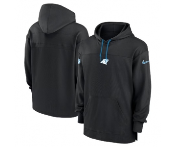 Men's Carolina Panthers Black Performance Pullover Hoodie