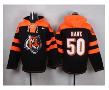 Nike Cincinnati Bengals #50 A.J. Hawk Black Player Pullover NFL Hoodie