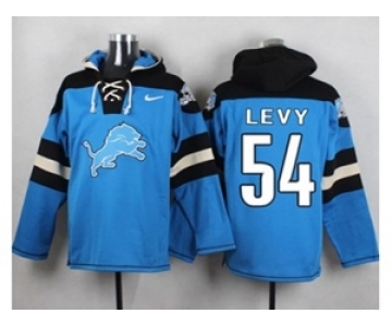 Nike Detroit Lions #54 DeAndre Levy Blue Player Pullover NFL Hoodie