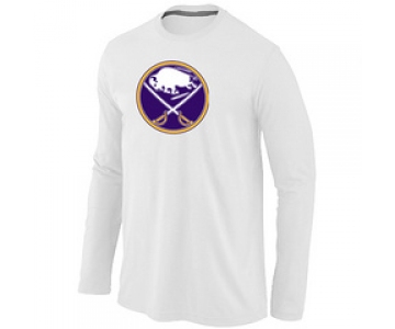 NHL Buffalo Sabres Big & Tall Logo WHITE Long Sleeve T-Shirt