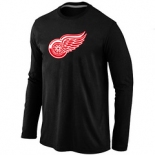 NHL Detroit Red Wings Big & Tall Logo Black Long Sleeve T-Shirt