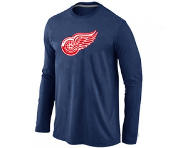 NHL Detroit Red Wings Big & Tall Logo D.BLUE Long Sleeve T-Shirt