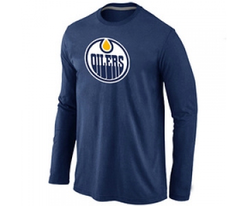 NHL Edmonton Oilers Big & Tall Logo Dark blue Long Sleeve T-Shirt