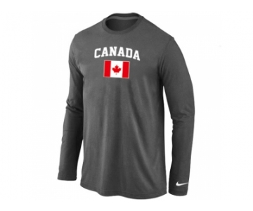 Nike 2014 Olympics Canada Flag Collection Locker Room Long Sleeve T-Shirt D.Grey