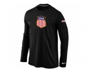 Nike Team USA Hockey Winter Olympics KO Collection Locker Room Long Sleeve T-Shirt Black
