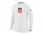 Nike Team USA Hockey Winter Olympics KO Collection Locker Room Long Sleeve T-Shirt White