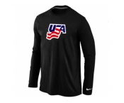 Nike USA Graphic Legend Performance Collection Locker Room Long Sleeve T-Shirt Black