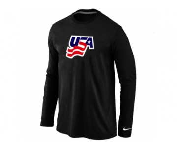 Nike USA Graphic Legend Performance Collection Locker Room Long Sleeve T-Shirt Black