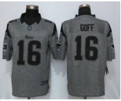 Men Nike St.Louis Rams #16 Jared Goff Stitched Gridiron Gray Limited Jersey