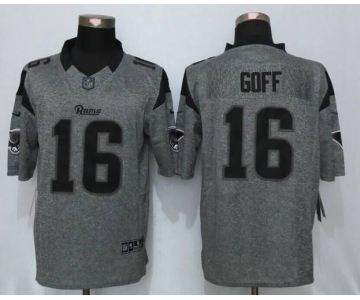 Men Nike St.Louis Rams #16 Jared Goff Stitched Gridiron Gray Limited Jersey