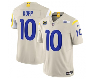 Men's Los Angeles Rams #10 Cooper Kupp Bone 2024 F.U.S.E With 4-Star C Patch Vapor Limited Stitched Jersey
