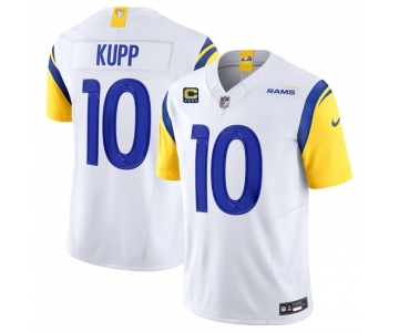 Men's Los Angeles Rams #10 Cooper Kupp White 2024 F.U.S.E With 4-Star C Patch Vapor Untouchable Limited Alternate Stitched Jersey