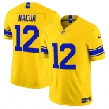Men's Los Angeles Rams #12 Puka Nacua Yellow 2026 F.U.S.E. Vapor Limited Football Stitched Jersey Men's Los Angeles Rams #12 Puka Nacua Yellow 2026 F.U.S.E. Vapor Limited Football Stitched Jersey