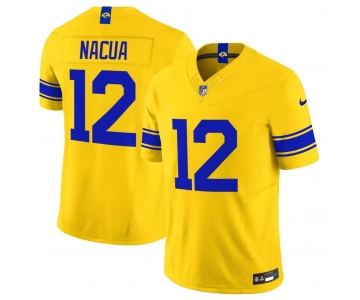 Men's Los Angeles Rams #12 Puka Nacua Yellow 2026 F.U.S.E. Vapor Limited Football Stitched Jersey