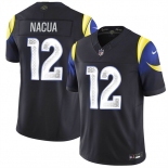 Men's Los Angeles Rams #12 Puka Nacua midnight blue 2025 F.U.S.E. “Rivalries” Vapor Limited Football Stitched Jersey