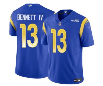 Men's Los Angeles Rams #13 Stetson Bennett IV Blue 2024 F.U.S.E. Vapor Untouchable Football Stitched Jersey