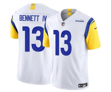 Men's Los Angeles Rams #13 Stetson Bennett IV White 2024 F.U.S.E. Vapor Untouchable Football Stitched Jersey