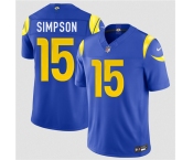 Men's Los Angeles Rams #15 Ty Simpson Royal 2026 Draft F.U.S.E. Vapor Limited Football Stitched Jersey Men's Los Angeles Rams #15 Ty Simpson Royal 2026 Draft F.U.S.E. Vapor Limited Football Stitched Jersey