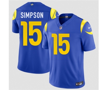 Men's Los Angeles Rams #15 Ty Simpson Royal 2026 Draft F.U.S.E. Vapor Limited Football Stitched Jersey