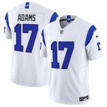 Men's Los Angeles Rams #17 Davante Adams White 2026 F.U.S.E. Vapor Limited Football Stitched Jersey Men's Los Angeles Rams #17 Davante Adams White 2026 F.U.S.E. Vapor Limited Football Stitched Jersey