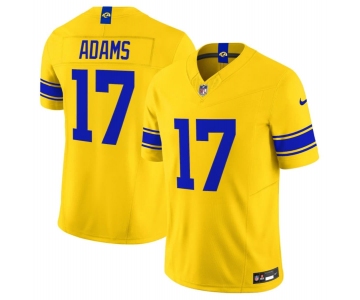 Men's Los Angeles Rams #17 Davante Adams Yellow 2026 F.U.S.E. Vapor Limited Football Stitched Jersey