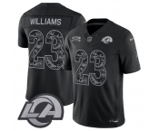 Men's Los Angeles Rams #23 Kyren Williams Black 2026 F.U.S.E. Salute to Service Limited Football Stitched Jersey Men's Los Angeles Rams #23 Kyren Williams Black 2026 F.U.S.E. Salute to Service Limited Football Stitched Jersey