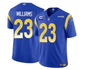 Men's Los Angeles Rams #23 Kyren Williams Blue 2025 F.U.S.E. With 1-Star C Patch Vapor Untouchable Football Stitched Jersey