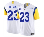 Men's Los Angeles Rams #23 Kyren Williams White 2025 F.U.S.E. With 1-Star C Patch Vapor Untouchable Football Stitched Jersey